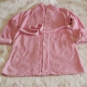 NEW Luxurious Soft Pink Chenille Wrap-Front Robe